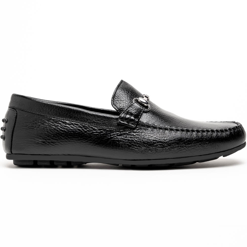 Calzoleria Toscana 2444 Deerskin Bit Loafers Black