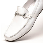 Calzoleria Toscana 2444 Deerskin Bit Loafers White