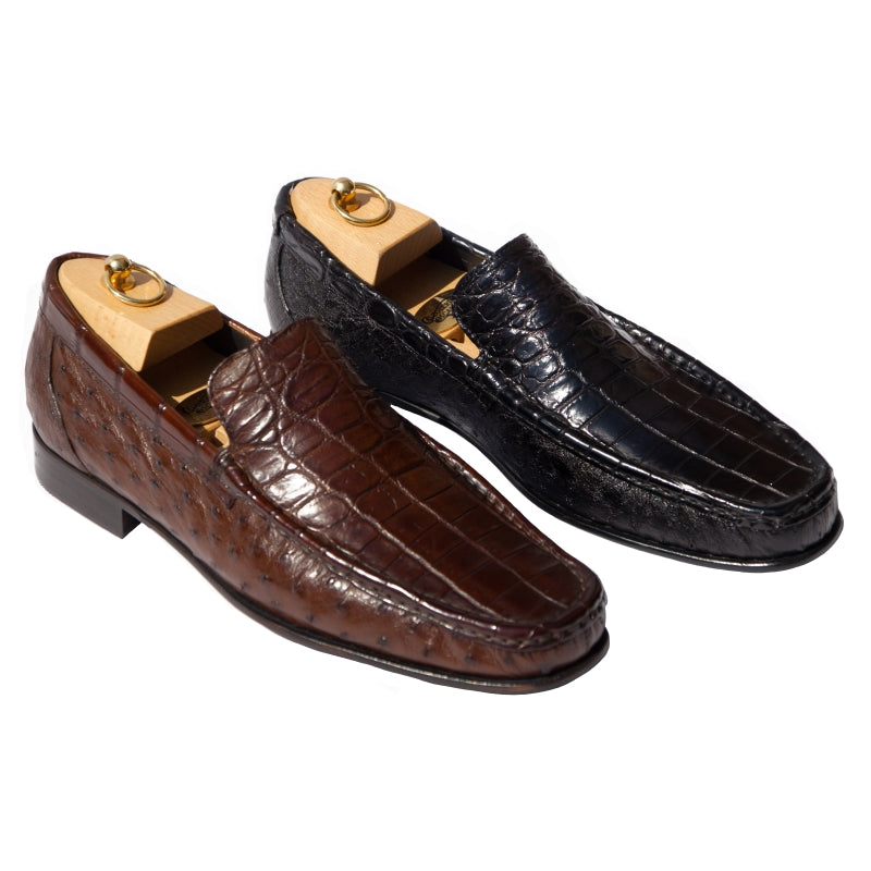 Calzoleria Toscana 2817 Crocodile & Ostrich Loafers