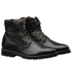 Calzoleria Toscana 3236 Buffalo & Crocodile Shearling Boots Black