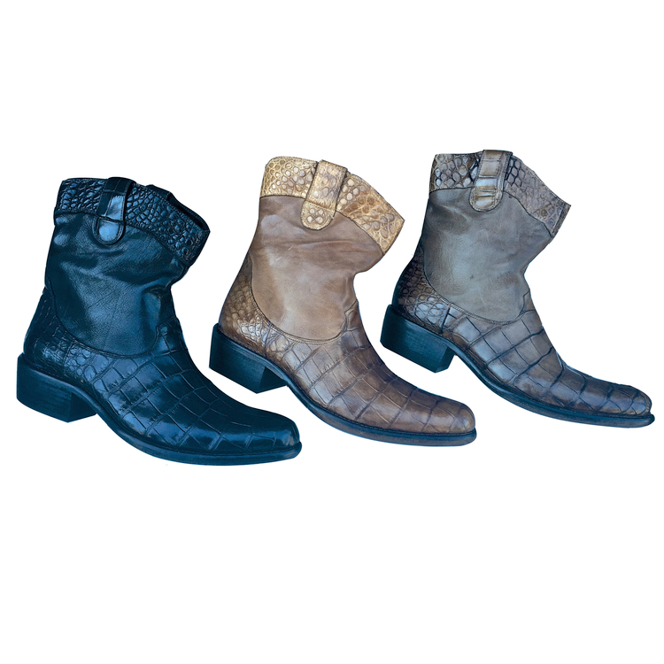 Calzoleria Toscana 3934 Alligator & Buffalo Boots