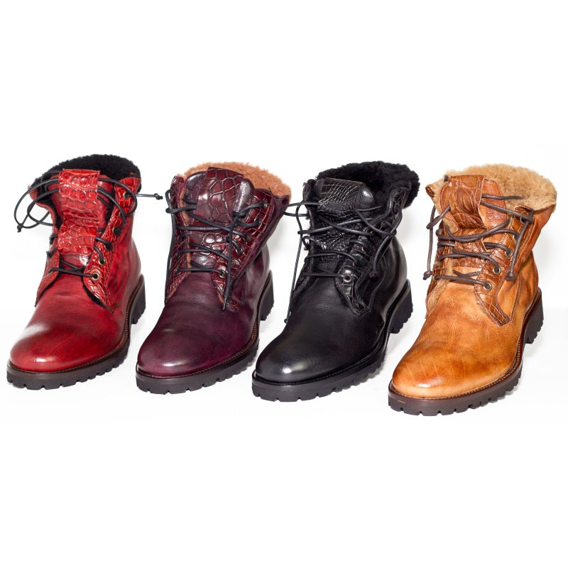Calzoleria Toscana 4060 Buffalo Calfskin & Alligator Boots