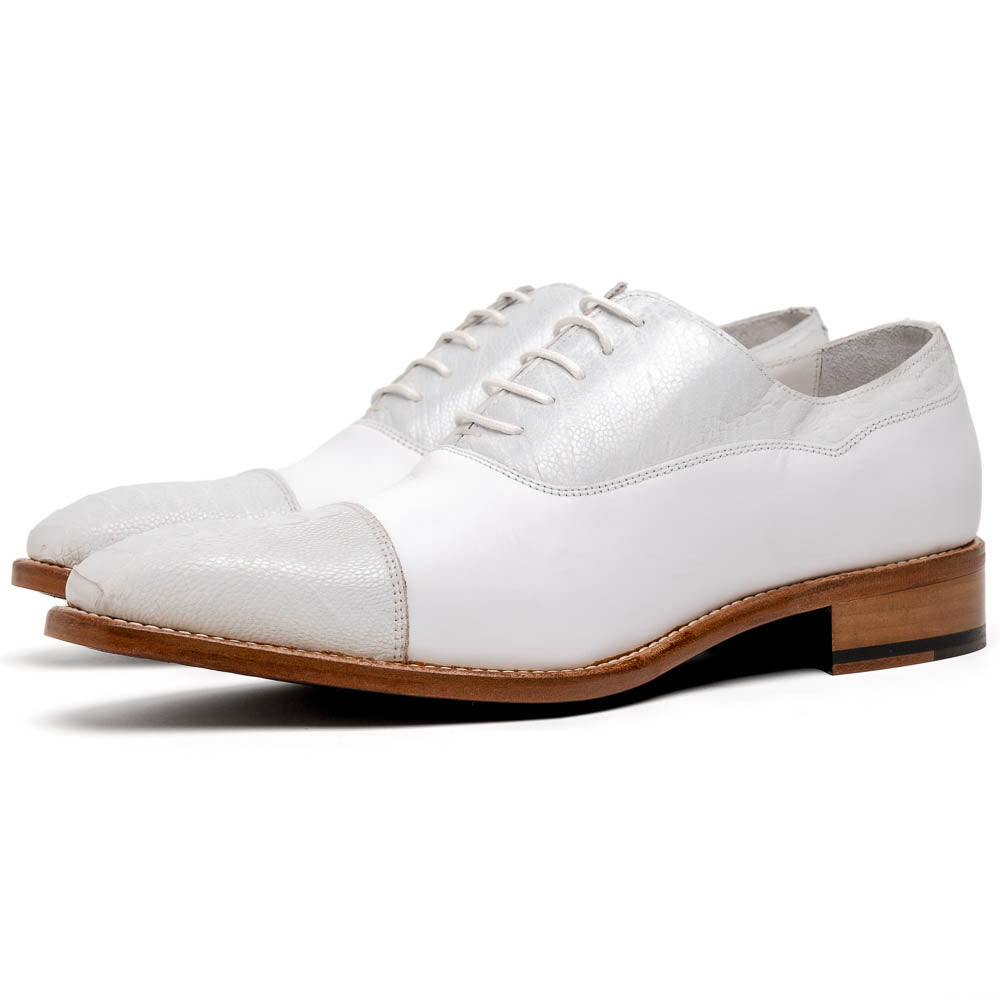 Calzoleria Toscana 4063 Ostrich Leg & Calf White