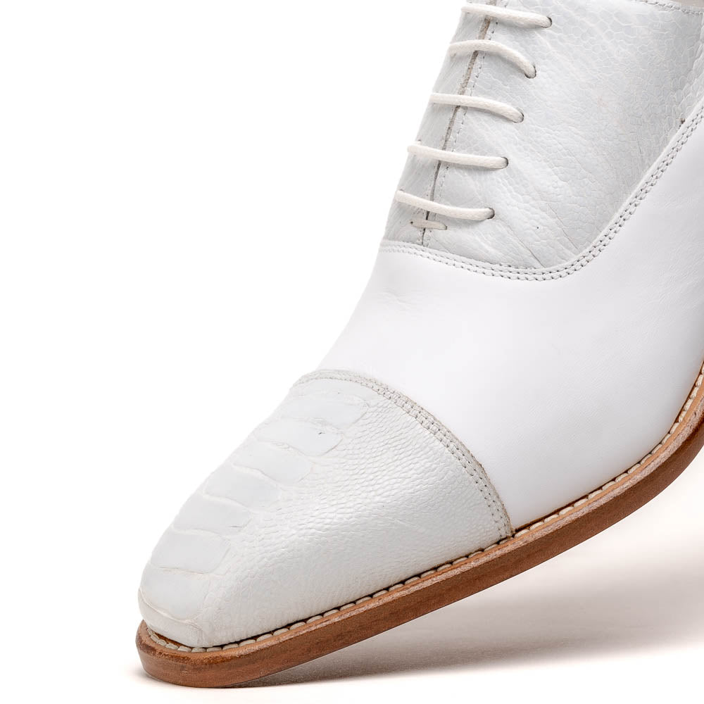 Calzoleria Toscana 4063 Ostrich Leg & Calf White