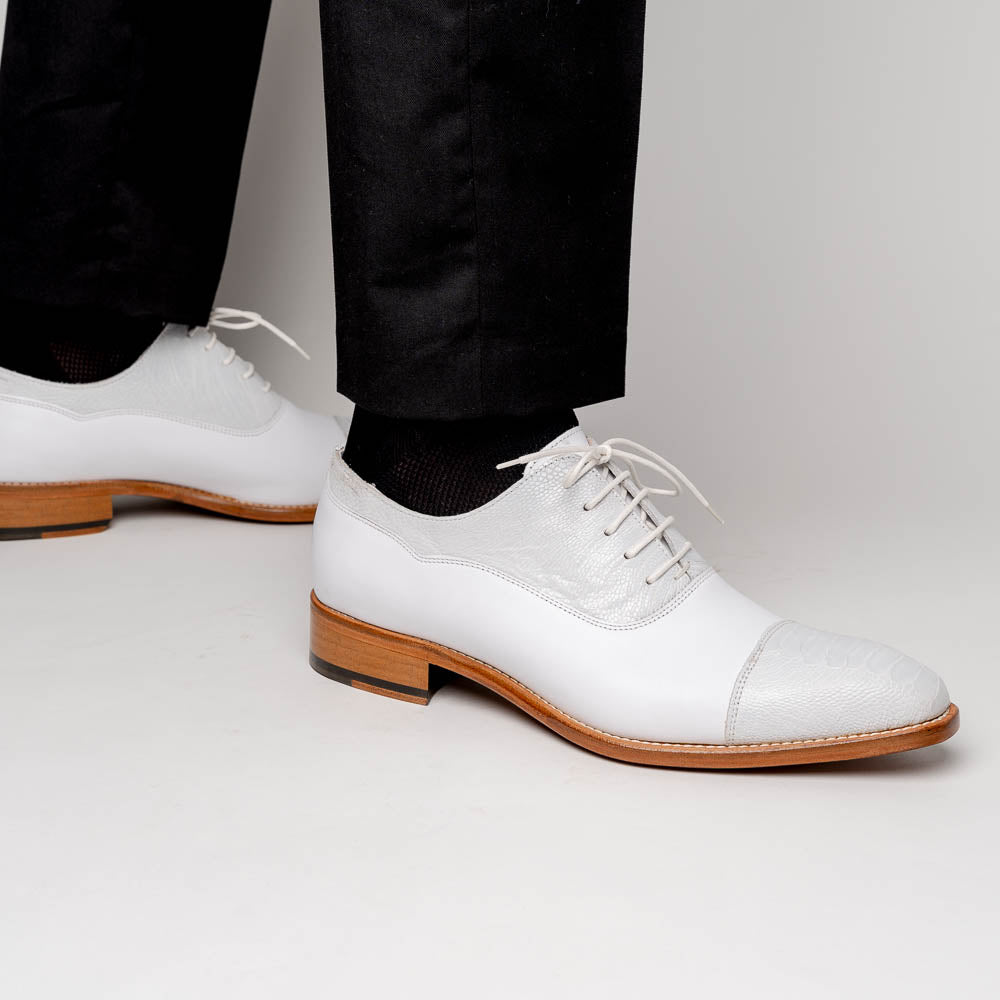 Calzoleria Toscana 4063 Ostrich Leg & Calf White
