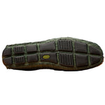 Calzoleria Toscana 4551 Crocodile Driving Shoes Green