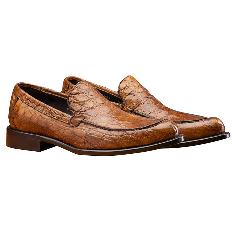Calzoleria Toscana 5034 Crocodile Loafers Mahogany