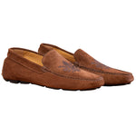 Calzoleria Toscana 5303 Venetian Suede Driving Loafers Brick