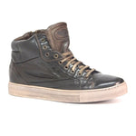 Calzoleria Toscana 5674 Padded Calfskin High Top Sneakers Brown