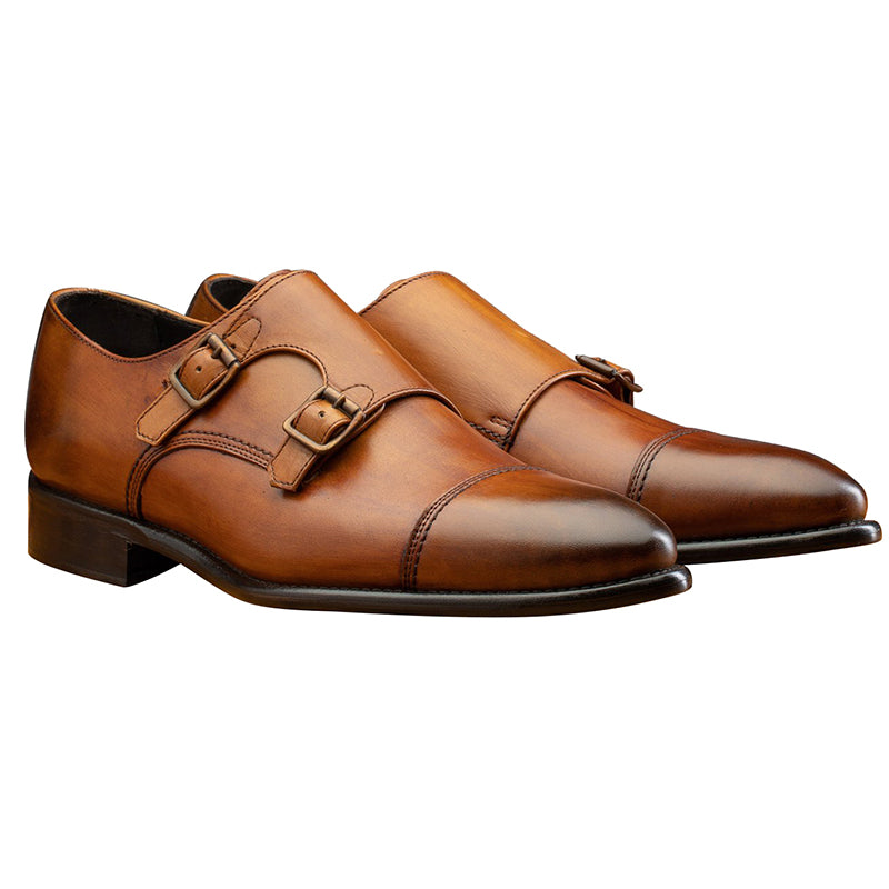 Calzoleria Toscana 6582 Monk Strap Shoes Dark Caramel