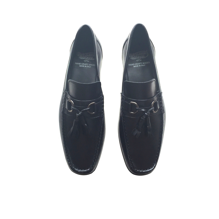 Calzoleria Toscana 6946 Lambskin Tassel Loafers Black