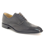 Calzoleria Toscana 7181 Calfskin & Deerskin Wingtip Shoes Black