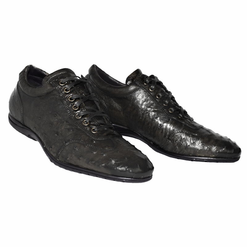 Calzoleria Toscana 7405 Ostrich Quill Sneakers Brown