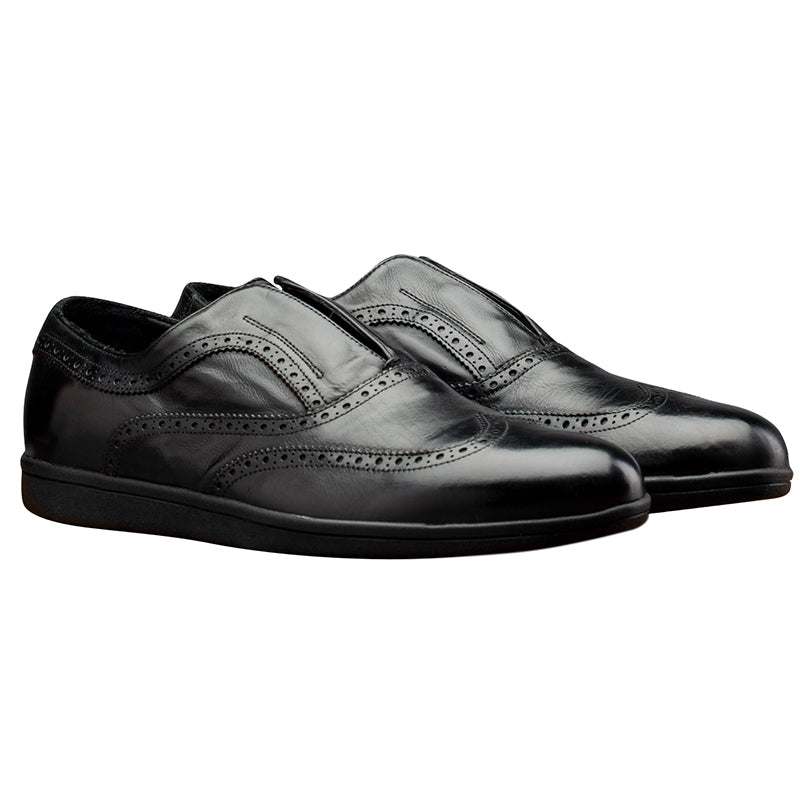 Calzoleria Toscana 7839 Elba Wingtip Sneakers Black