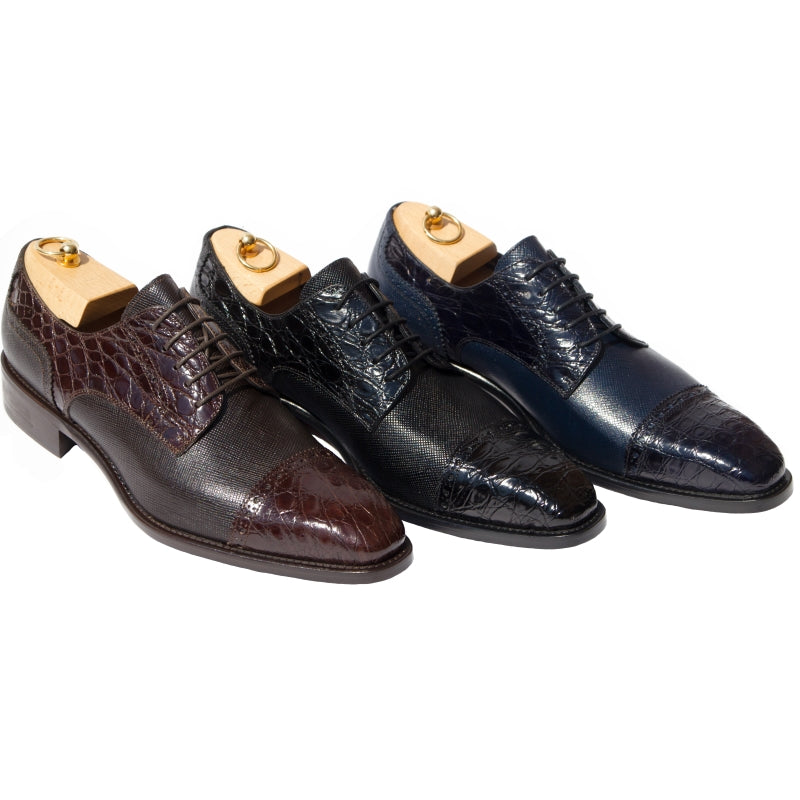 Calzoleria Toscana 8254 Alligator & Saffiano Shoes
