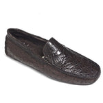 Calzoleria Toscana 8675 Crocodile & Ostrich Driving Shoes Brown
