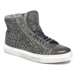 Calzoleria Toscana 9996 Woven Calfskin High Top Sneakers Cloud
