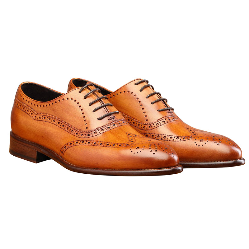 Calzoleria Toscana H742 Wingtip Oxfords Dark Caramel