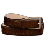 Calzoleria Toscana C1482 Stitched Belt Mahogany