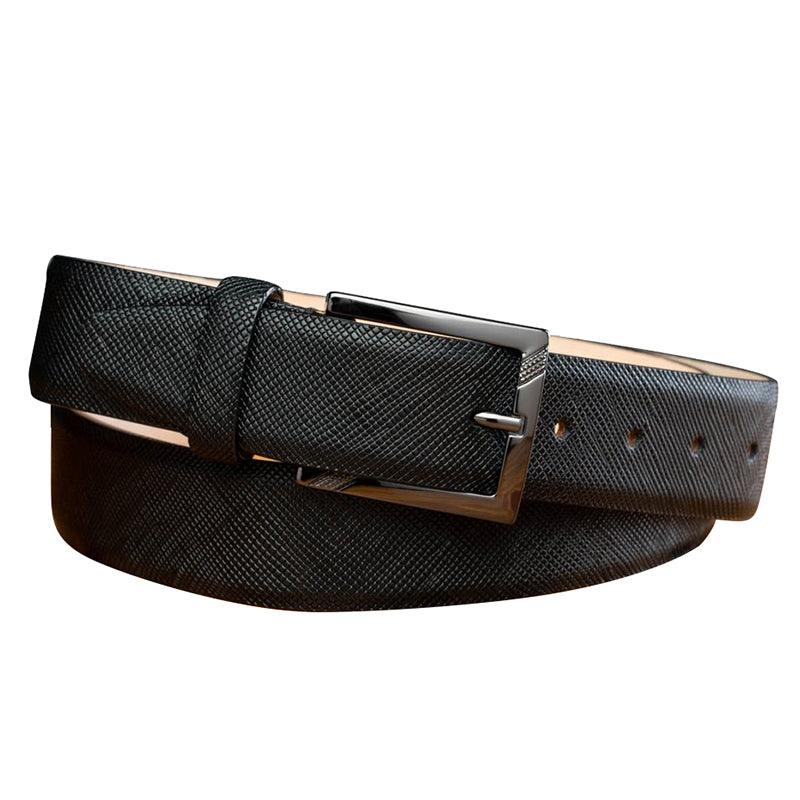 Calzoleria Toscana C1499 Saffiano Belt Black