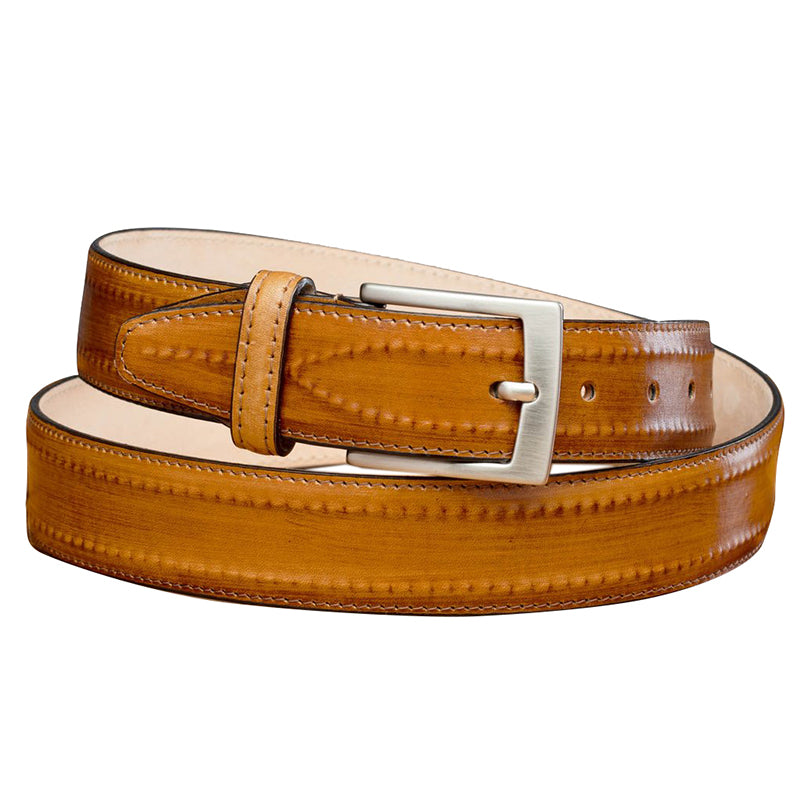 Calzoleria Toscana C2216 Stitched Belt Chestnut