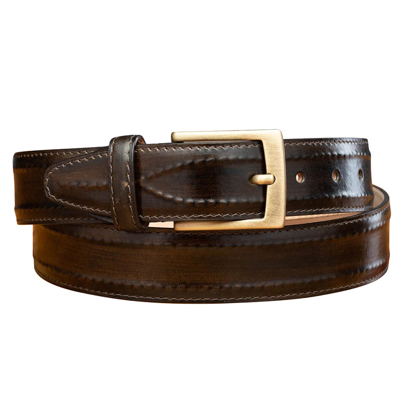 Calzoleria Toscana C2216 Stitched Belt Dark Brown