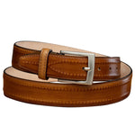 Calzoleria Toscana C2216 Stitched Belt Dark Caramel