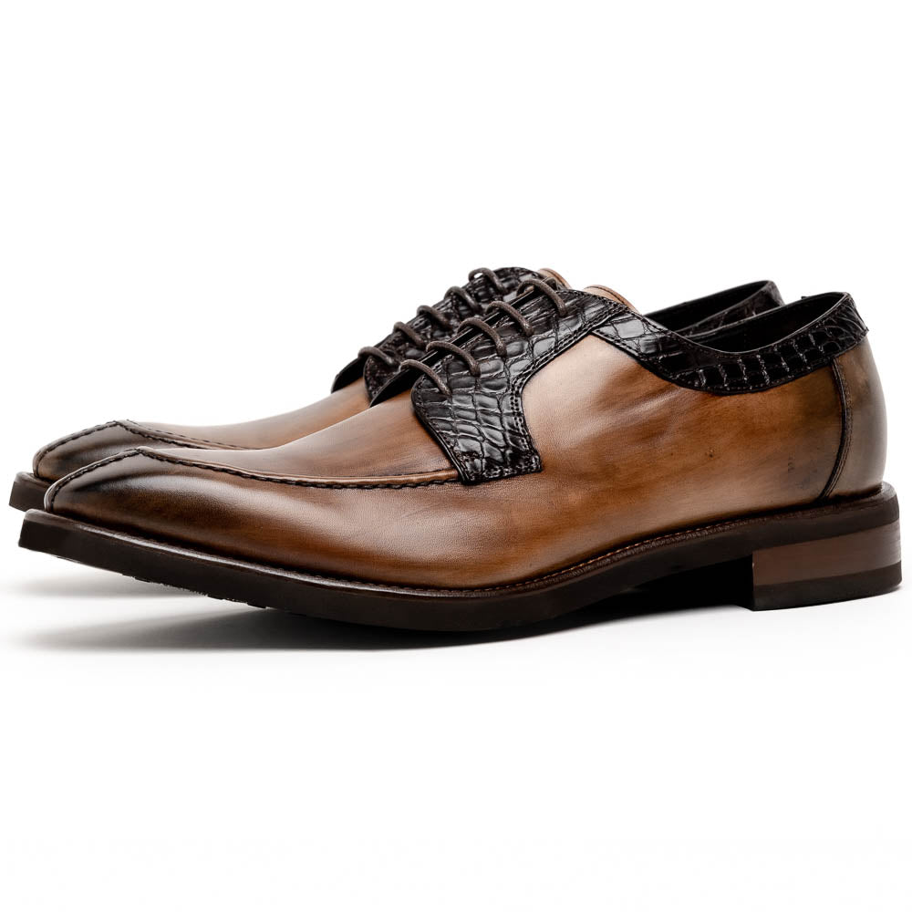 Calzoleria Toscana 2720 Crocodile & Calf Shoes Brown