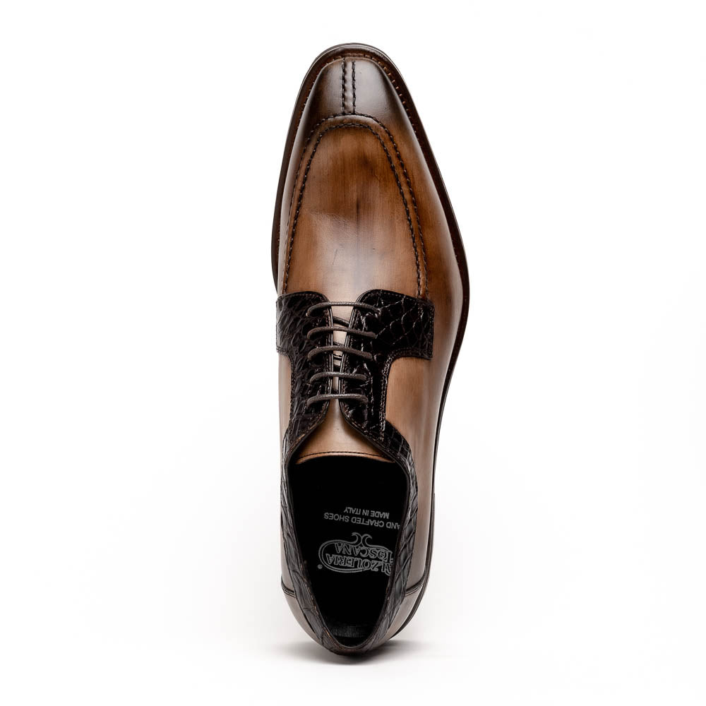 Calzoleria Toscana 2720 Crocodile & Calf Shoes Brown