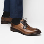 Calzoleria Toscana 2720 Crocodile & Calf Shoes Brown