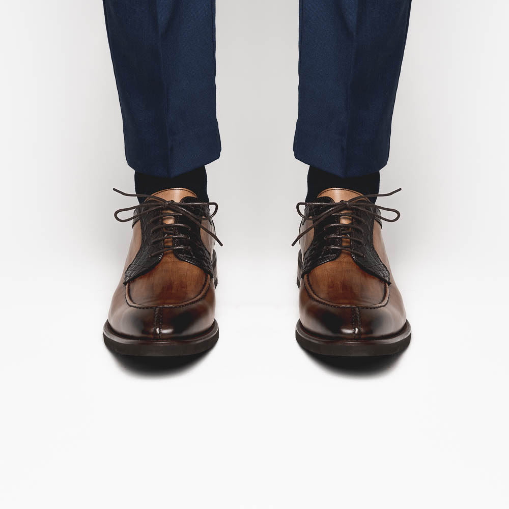 Calzoleria Toscana 2720 Crocodile & Calf Shoes Brown