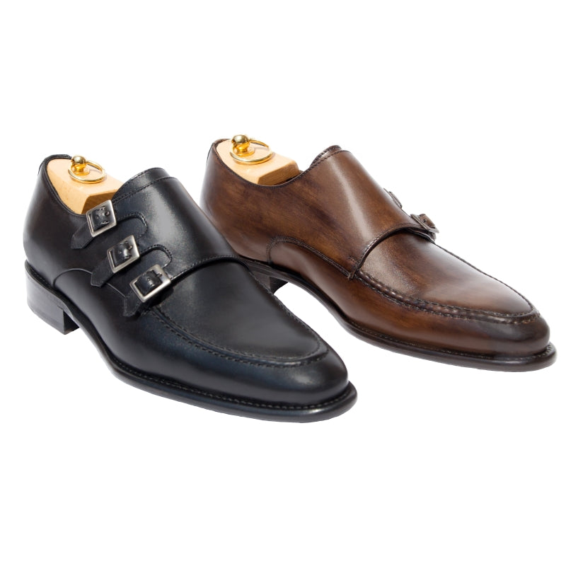 Calzoleria Toscana H609 Triple Buckle Monk Strap