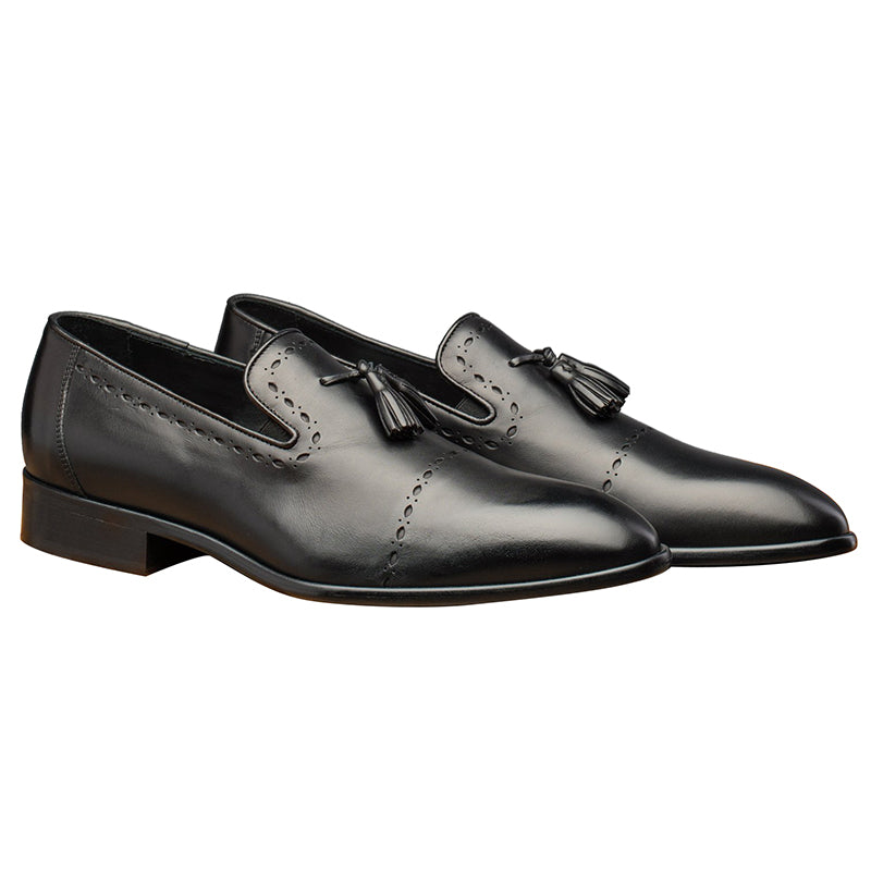 Calzoleria Toscana H614 Tassel Loafers Black