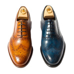 Calzoleria Toscana H742 Wingtip Brogues Chestnut or Blue