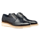 Calzoleria Toscana Q399 Agos Wingtip Shoes Blue