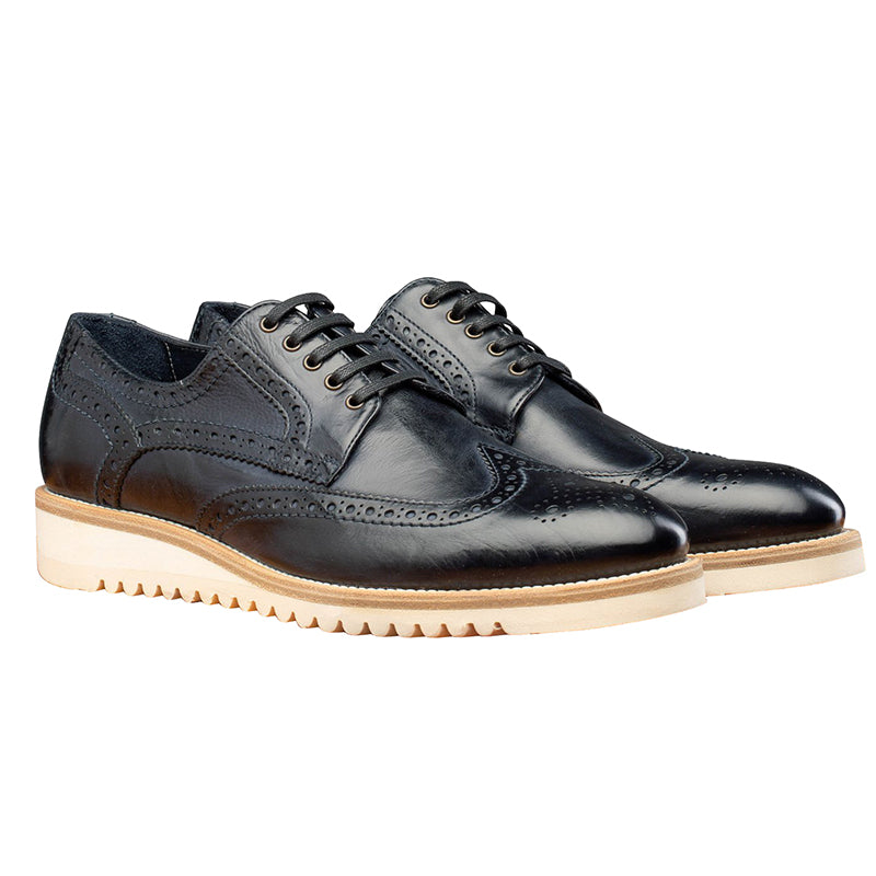 Calzoleria Toscana Q399 Agos Wingtip Shoes Blue