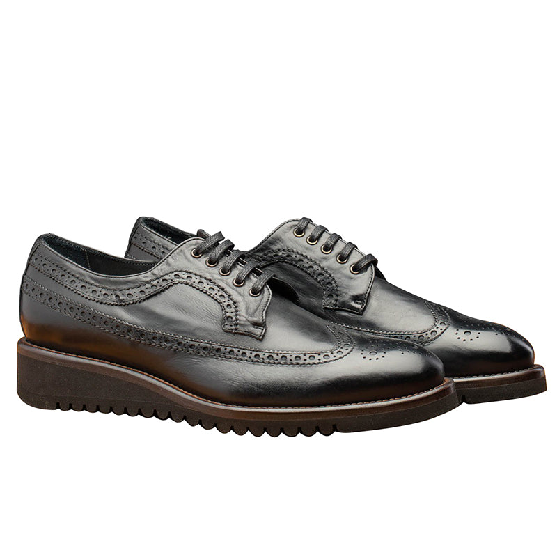 Calzoleria Toscana Q400 Agos Wingtip Shoes Black