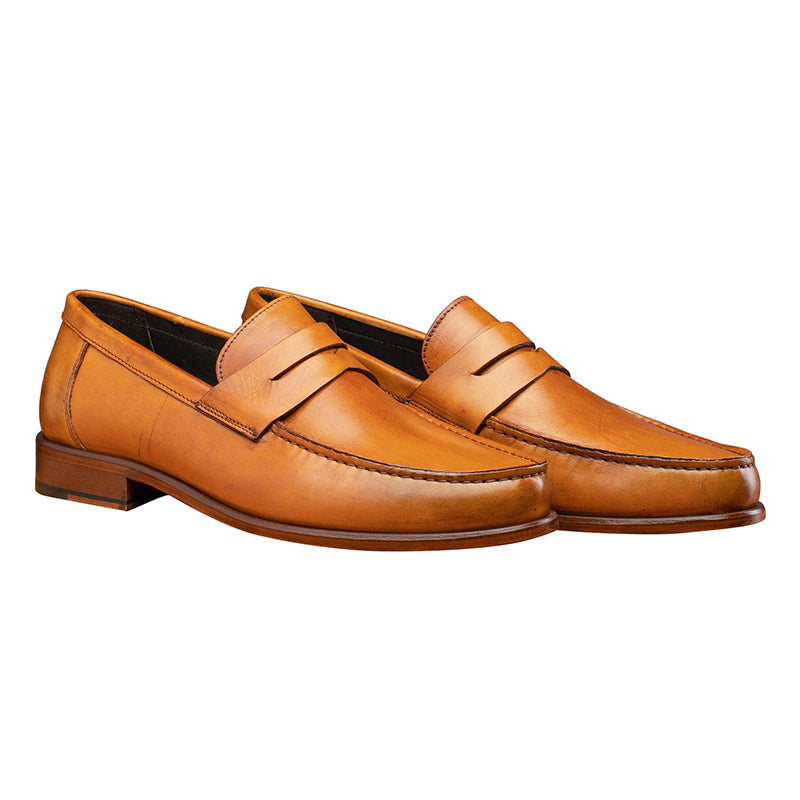 Calzoleria Toscana Santor Penny Loafers Dark Caramel