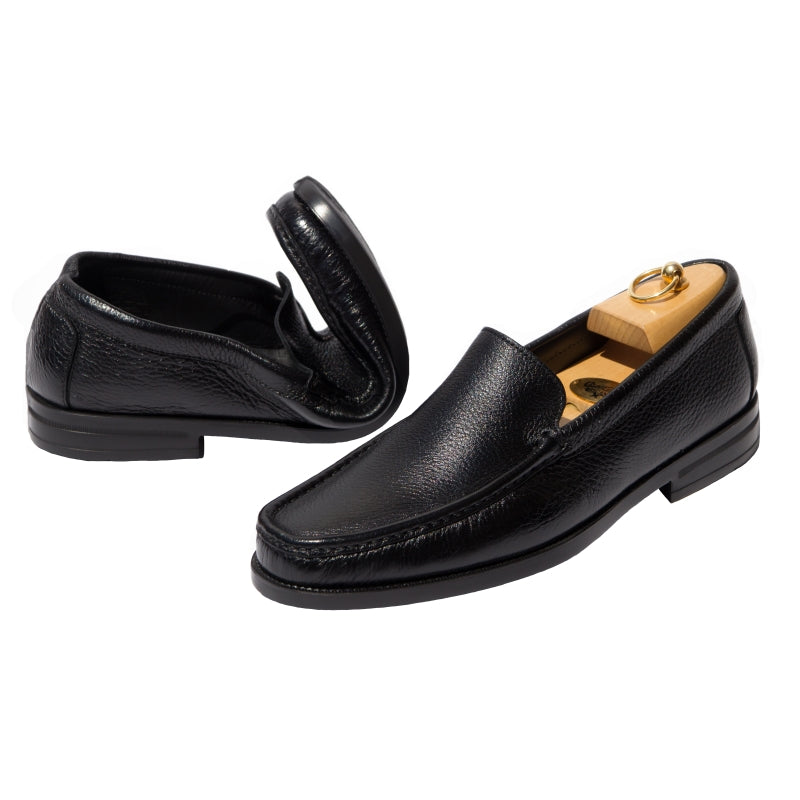 Calzoleria Toscana Z682 Deerskin Loafers Black