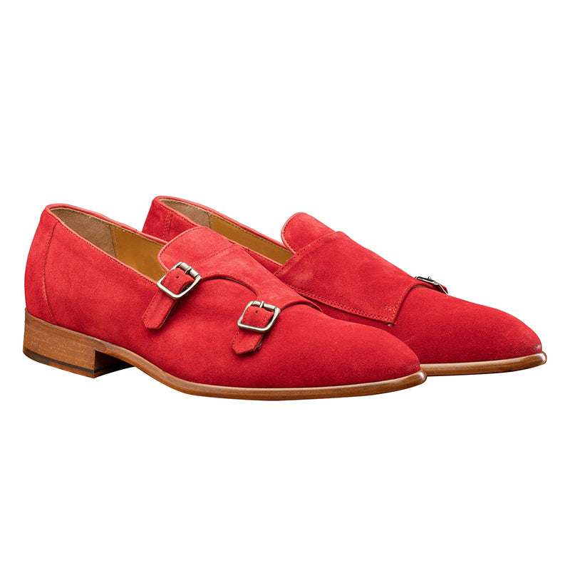 Calzoleria Toscana Z893 Double Monk Strap Shoes Red