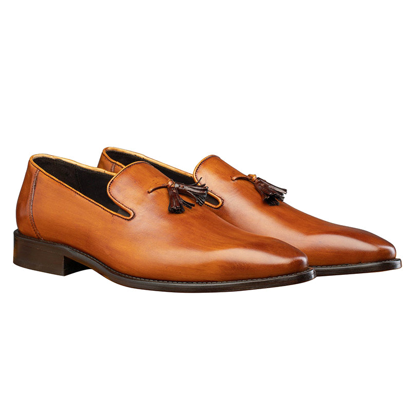 Calzoleria Toscana Z993 David Tassel Loafers Dark Caramel