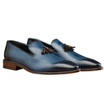 Calzoleria Toscana Z993 David Tassel Loafers Ocean Blue