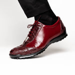 Los Altos Ostrich Sneakers Burgundy