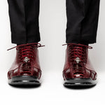 Los Altos Ostrich Sneakers Burgundy