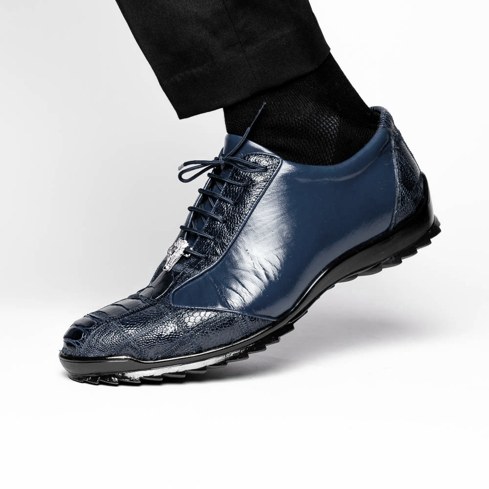 Los Altos Ostrich Sneakers Navy Blue