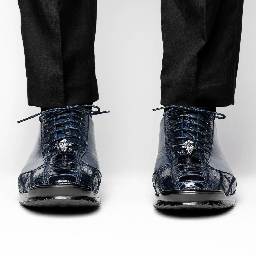 Los Altos Ostrich Sneakers Navy Blue