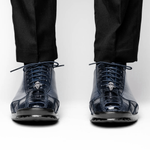 Los Altos Ostrich Sneakers Navy Blue