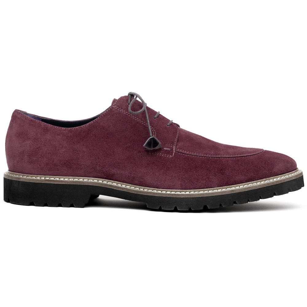 Zelli Campo Suede Goatskin Lace-up Shoes Bordeaux