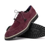 Zelli Campo Suede Goatskin Lace-up Shoes Bordeaux (26-220-BDX)