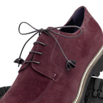 Zelli Campo Suede Goatskin Lace-up Shoes Bordeaux (26-220-BDX)